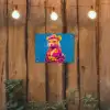 Muis - Kimono - Bloemen - Blauw tuinposter los doek klein -sfeer1