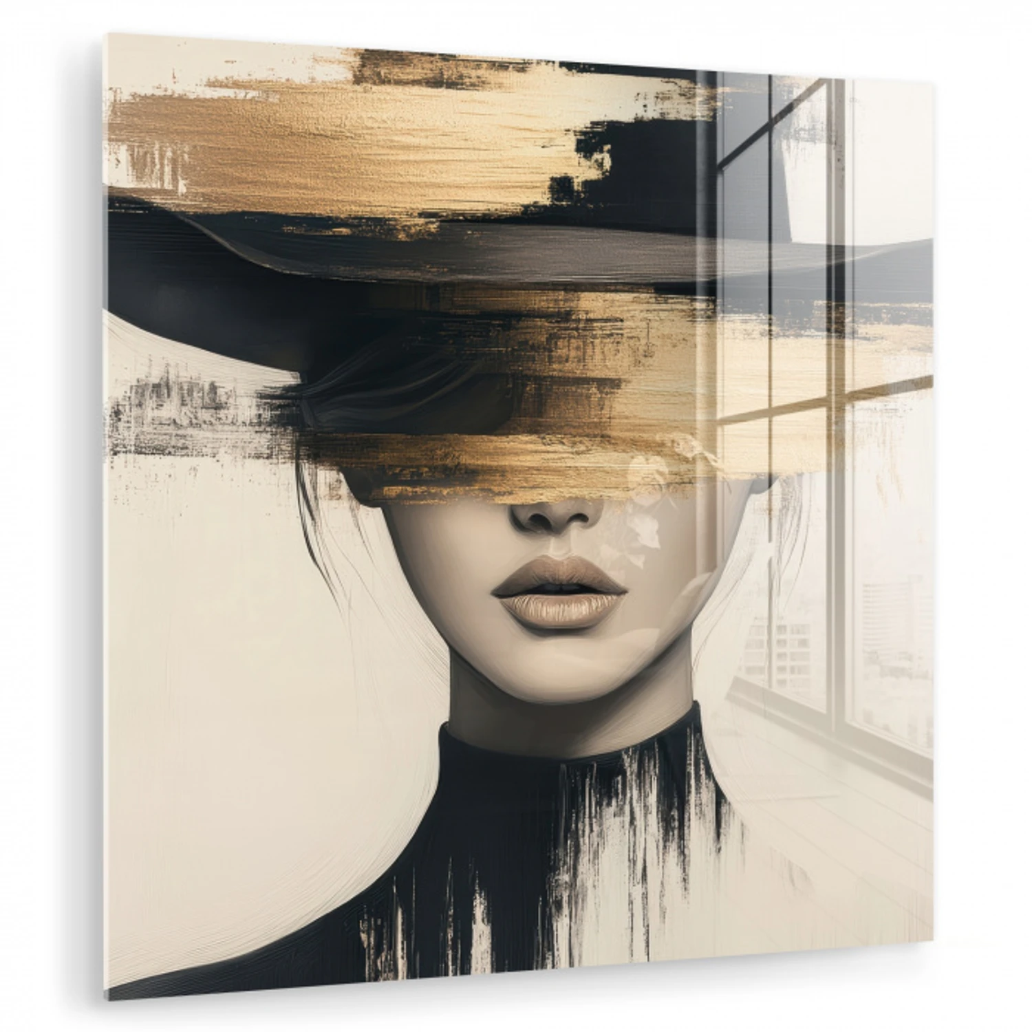 Vrouw - Hoed - Verf plexiglas 5mm klein -zzzproduct_nieuw