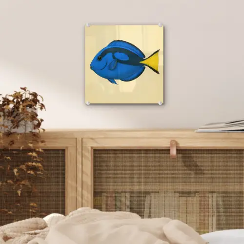 Blauw - Dory - Vis - Staartvin plexiglas 5mm klein -sfeer4