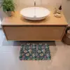 Botanisch - Patroon - Blauw Badmat klein 997 -sfeer1