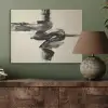 Golven - Penseelstreken - Beige - Minimalistisch PET vilt klein -sfeer2