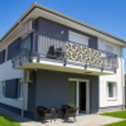 Elegant - Patroon - Zwart - Beige Balkonbeschermer Duitsland klein 596 -sfeer2