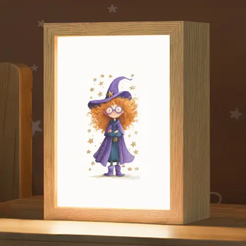Toverheks - Sterren - Paars Light Box met kabel klein -zzz_3d_website