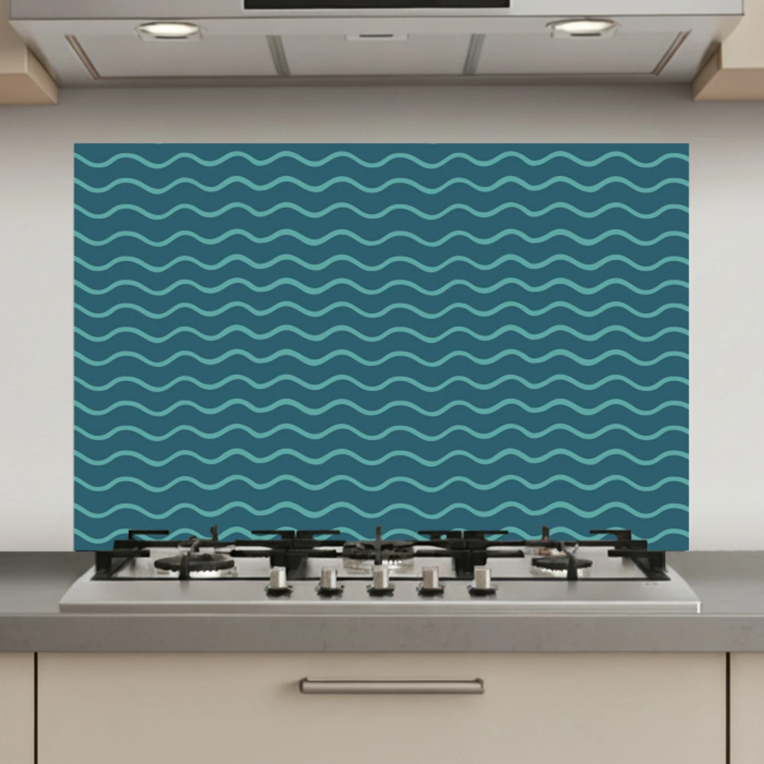 Zee - Dieren - Donkerblauw - Golf keuken achterwand spatscherm klein 900 -3d_website