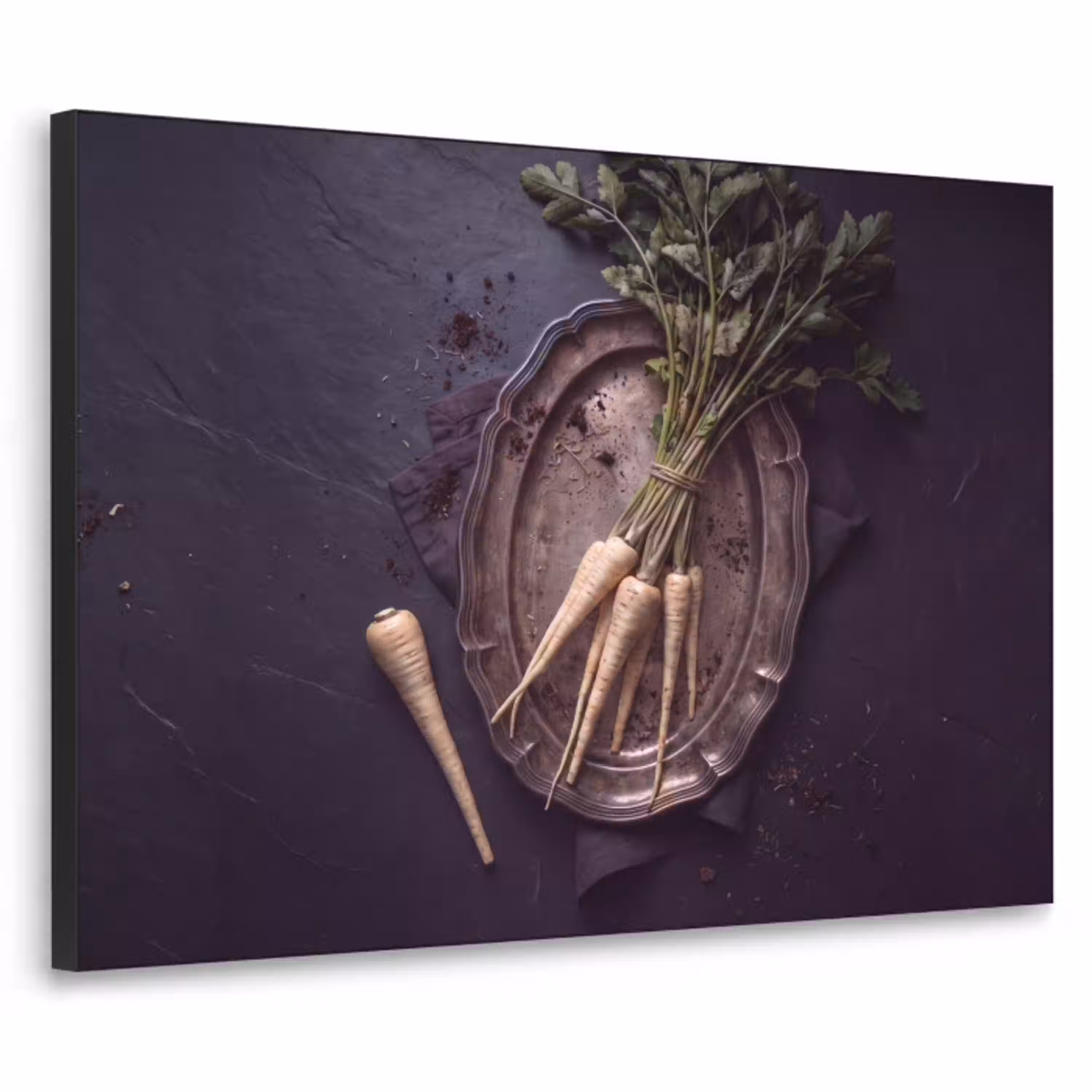 Groenten - Still-leven - Donker Textielframe zwart klein -3d