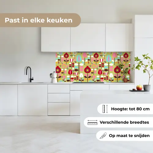 Patronen - Bloemen - Kleuren keuken achterwand 2 middel 871 -sfeer4_NL