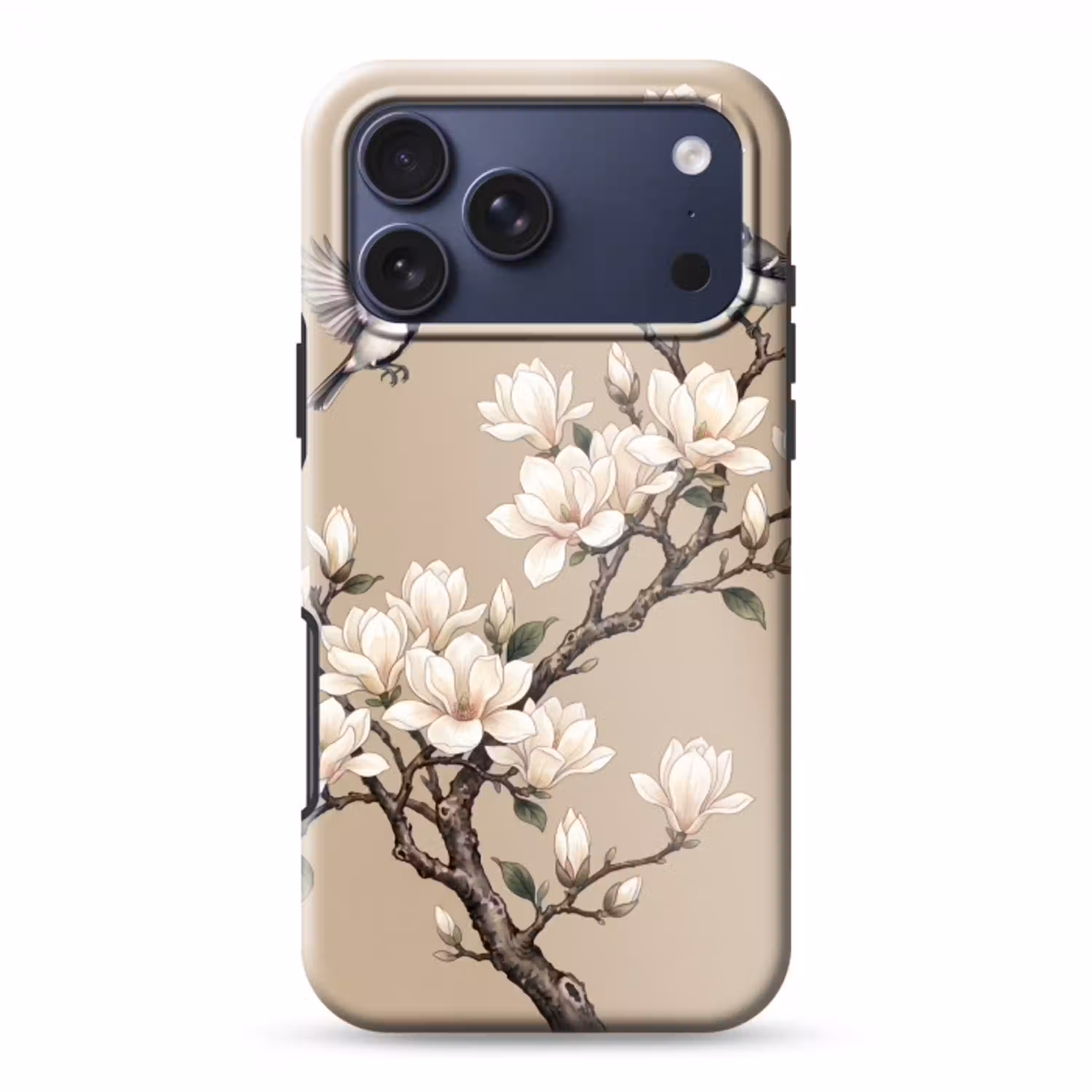 Oosters - Vogels - Beige Toughcase MagSafe Apple iPhone 17 Pro Max klein -3d