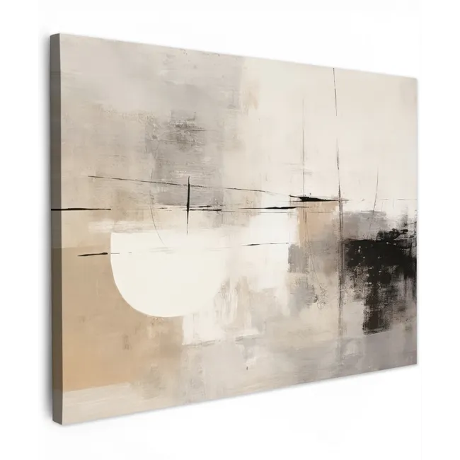 Canvas schilderij - Abstract - Kunst - Grijs
