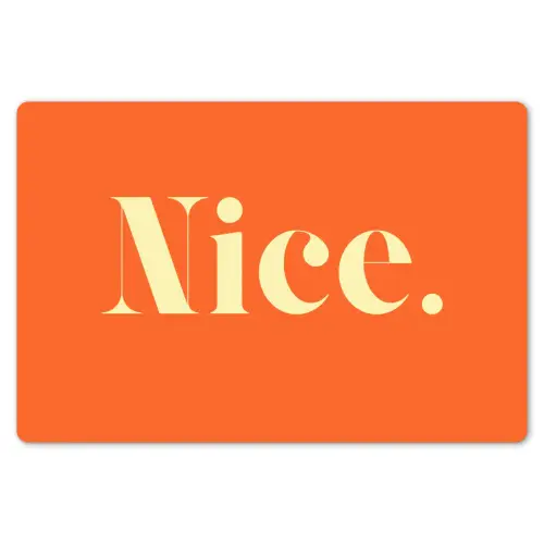 Oranje - Gebroken wit - Nice Placemat vinyl groot -zzsfeer1_Kitchenyeah-website