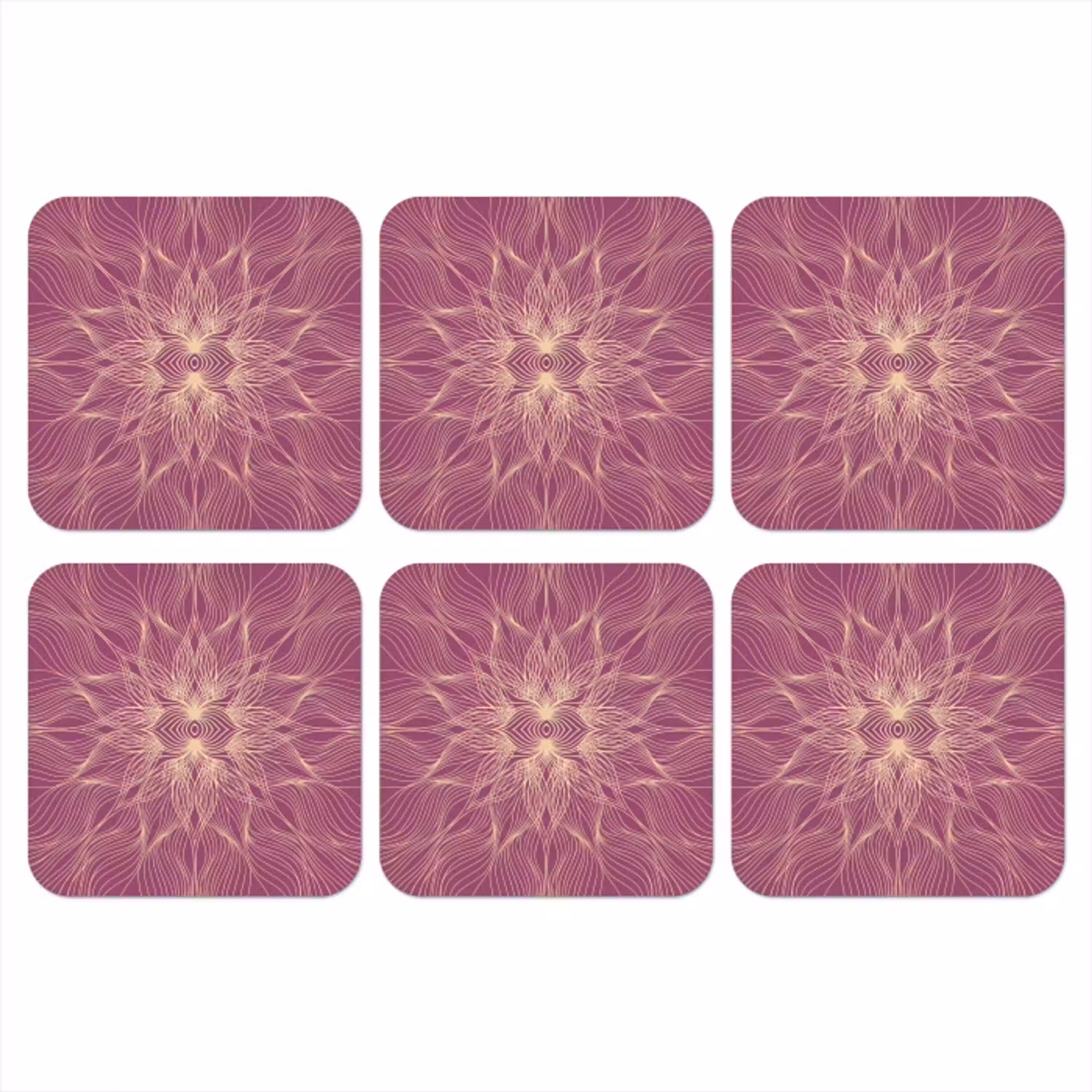 Lijnen - Patroon - Abstract onderzetter kurk middel -3d