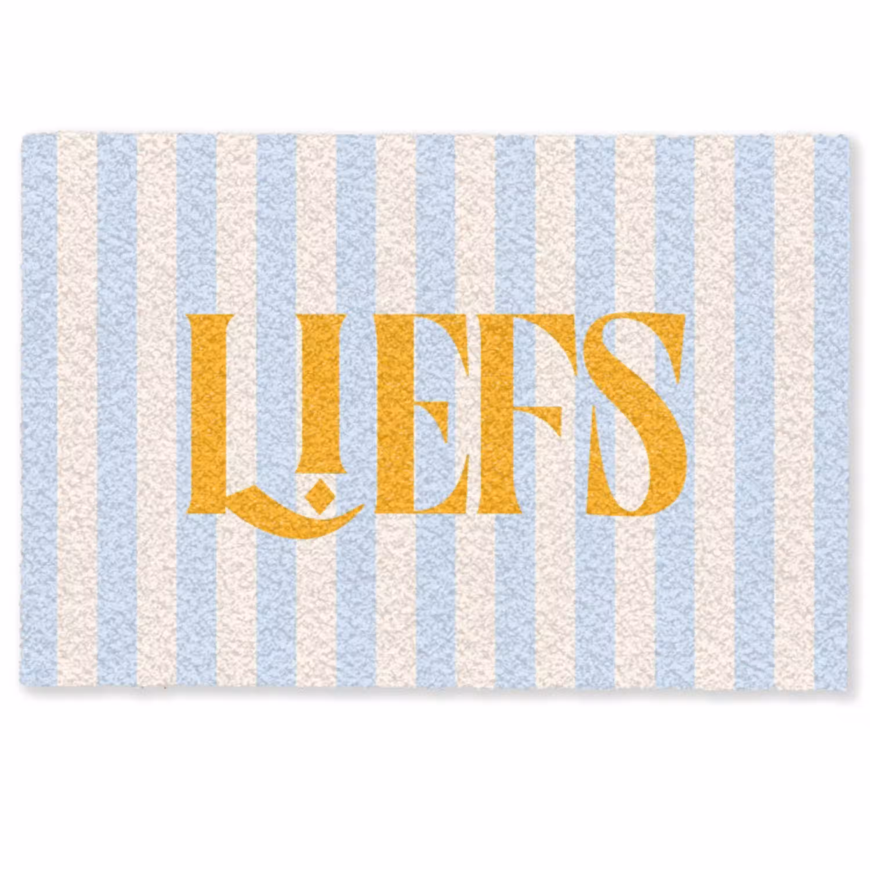 Oranje - Blauw - Strepen - Liefs Deurmat klein -zkaufland3d