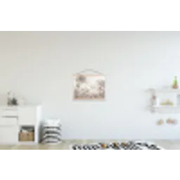 Jungle - Dieren - Palmbomen textielposter latten blank klein -kinderkamer