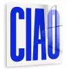 Ciao - Hoofdletters - Blauw - Minimalistisch plexiglas 5mm klein -zzzproduct_nieuw