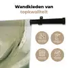 Abstract - Penseelstreken - Golven - Groen Wandkleed katoen klein -sfeer2