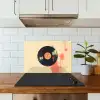 Vinylplaat - Zwart - Verfspatten - Retro keuken achterwand spatscherm klein -sfeer2