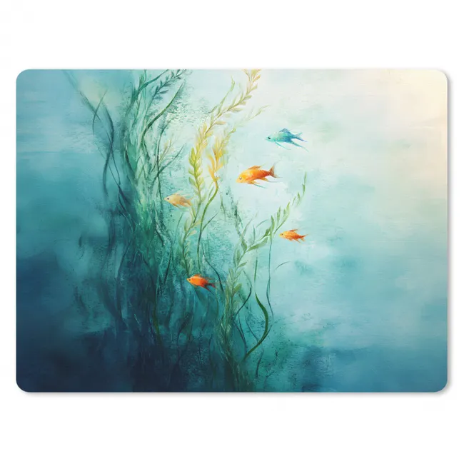 Mauspad - Wasserpflanzen - Fische - Farbenfroh - Wasser
