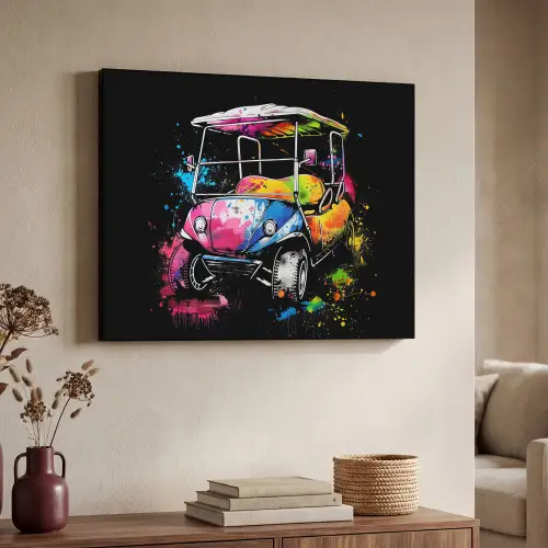 Graffiti - Sport - Golf - Golfkar Textielframe - compleet frame klein -sfeer3