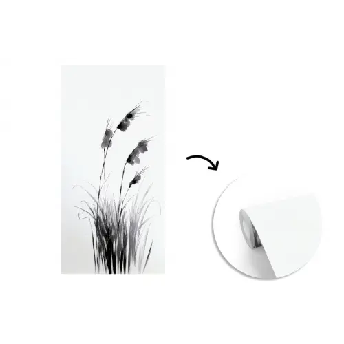 Minimalistisch - Stelen - Wit fotobehang vinyl groot -3d