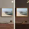 Boot - Zandstrand - Zee Light Box met batterij (Wandlamp) middel -sfeer3
