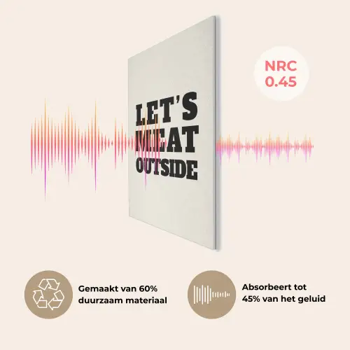 Tekst - Blokletters - Zwart - Vlees PET vilt klein -USP_NL