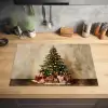Kerstboom - Versierd - Kleurrijk Inductie beschermer vinyl 3mm klein -sfeer5