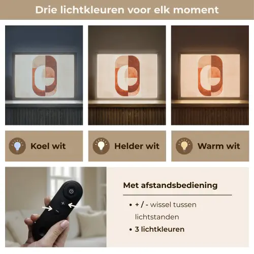 Illustratie - Abstract - Vormen - Rood Light Box met batterij (Wandlamp) middel -USP_lichtkleurNL