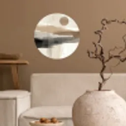 Minimalistisch - Landschap - Dimensie Wandcirkel behangsticker klein -sfeer1