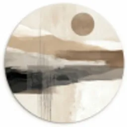 Minimalistisch - Landschap - Dimensie Wandcirkel kunststof plaat 5mm dik klein -3d