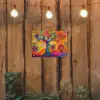 Boom - Levensboom - Abstract - Kleurrijk tuinposter los doek klein -sfeer1