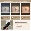 Hamster - Bloemen - Roze - Oranje Light Box met batterij (Wandlamp kind) middel -USP_lichtkleurNL