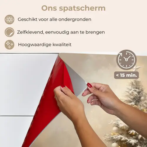 Kerst - kerstboom - Sneeuw - Art keuken achterwand spatscherm klein -spatscherm_NL