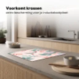 Kolibrie - Vliegen - Natuur - Illustratie - Kleurrijk Inductie beschermer vinyl 3mm middel -sfeer1