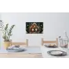 Kerst - Gnomen - Peperkoekhuisje - Rood - Groen Muursticker klein -eettafel