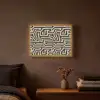 Grafisch - Lijnen - Zwart Light Box met batterij (Wandlamp) middel 907 -sfeer4