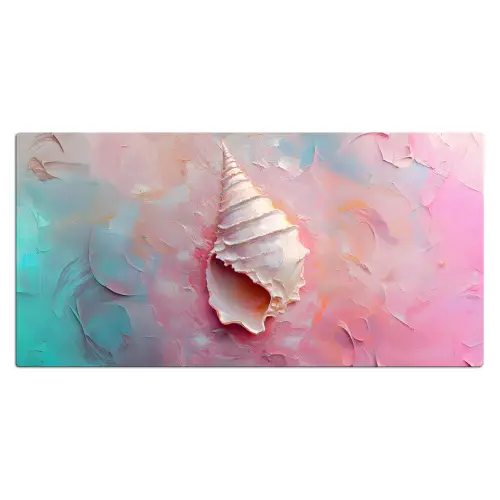 Schelp - Pastel - Pink Muismat XXL klein -3d_leeg