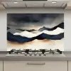 Bergen - Donkerblauw - Landschap keuken achterwand spatscherm klein -3d_website