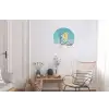 Glas - ijsblokjes - Citroen Wandcirkel aluminium klein -woonkamer