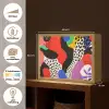 Abstract - Vormen - Kleuren - Stippen Light Box met batterij (Wandlamp) middel -USP_websiteoverzichtNL