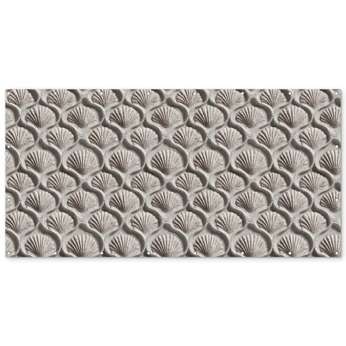 Zand - Schelpenvorm - Grijs Balkonbeschermer Duitsland klein 596 -zz_3d