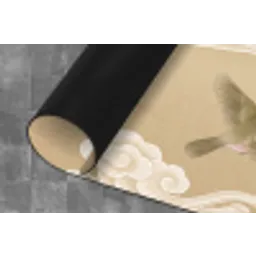 Vogels - Vliegen - Beige Keukenloper - keukenmat middel -closeup