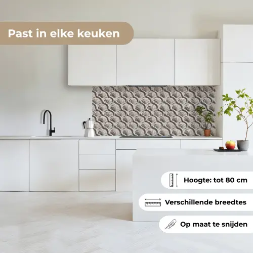 Zand - Schelpenvorm - Grijs keuken achterwand 2 middel 871 -sfeer4_NL