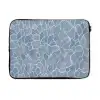 Abstract - Blauw - Bladeren laptophoes neopreen klein -3d
