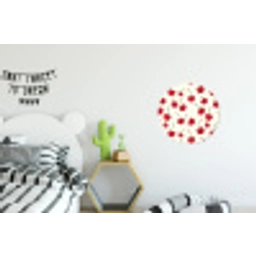 Kersen - Minimalistisch - Rood Wandcirkel aluminium klein 190 -kinderkamer