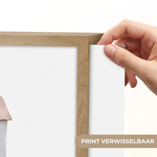 Lichtblauw - Huisje - Mama - Tekst Light Box met batterij (Wandlamp) middel -USP_websiteprintNL