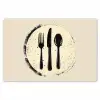 Zwart - Bestek - Rondje Placemat vinyl groot -zzsfeer1_Kitchenyeah-website