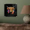 Schotse Hooglander - Graffiti - Kleurrijk - Bloem - Dieren plexiglas 5mm klein -sfeer3