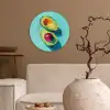 Avocado - Groen - Pit - Schaduw Wandcirkel kunststof plaat 5mm dik klein -sfeer1