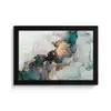 Marmer print - Goud - Blauw fotolijst zwart zonder passe partout klein -3d