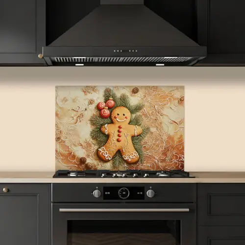 Kerstmis - Koekje - Poppetje - Speculaas keuken achterwand spatscherm klein -sfeer1