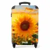 Gele zonnebloem bij zonsondergang NBS - Handbagage koffer - Kinderen Unisex middel -productfoto_recht
